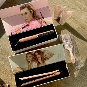 Rose gold straightener and heat styling comb